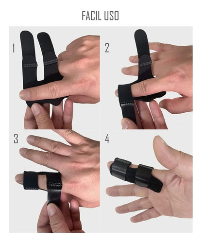 Ferula De Dedo Ajustable Inmovilizador Con Velcro Negro