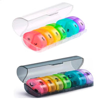 Pastillero Semanal Organizador Portátil 2 Tomas Diarias