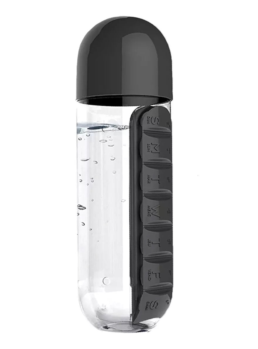 Botella De Agua 600ml + Pastillero Semanal