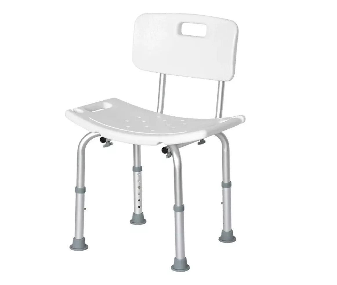 Silla De Ducha Para Baño Ajutable En Altura Portatil