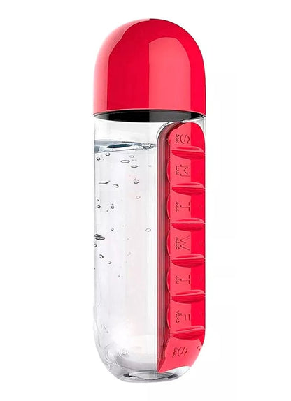 Botella De Agua 600ml + Pastillero Semanal