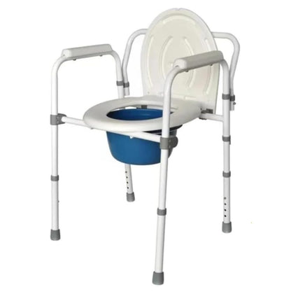 Baño Wc Portátil Cromado Con Tapa - Plegable
