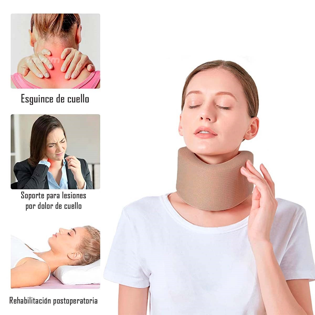 Cuello Collarin Cervical Blando Ortopedico Beige