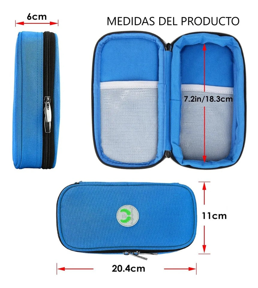 Bolso Portatil Estuche De Viaje Porta Insulina Refrigerante