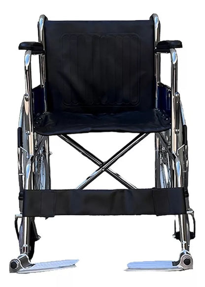Silla de Ruedas Estandar Con Ruedas Macizas Cromada