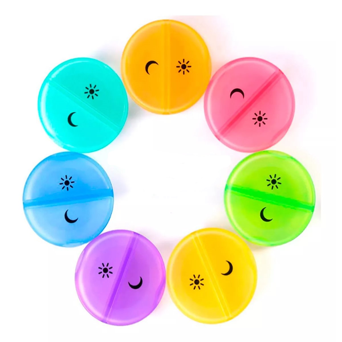 Pastillero Semanal Organizador Portátil 2 Tomas Diarias