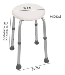 Piso O Silla De Ducha Aluminio Altura Ajustable