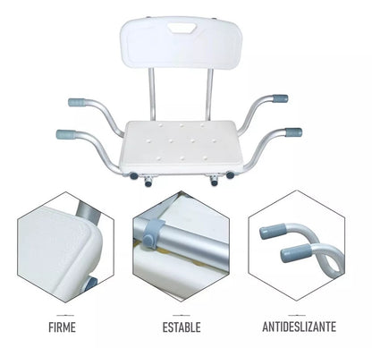 Asiento Interior Para Tina Adulto Mayor Silla Con Respaldo