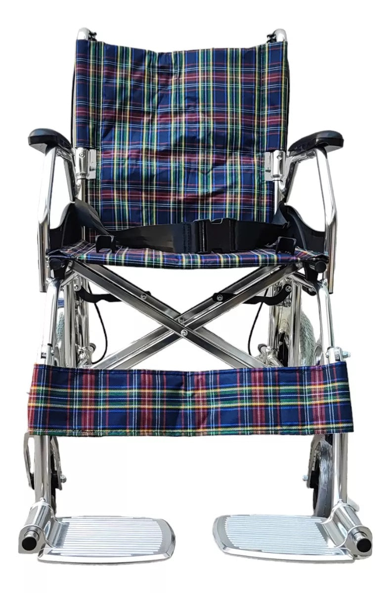 Silla De Ruedas Aluminio Para Paseo Y Traslado Freno Doble