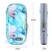 Bolso Estuche Porta Insulina Refrigerante Cooler Medicamento Mármol Verde