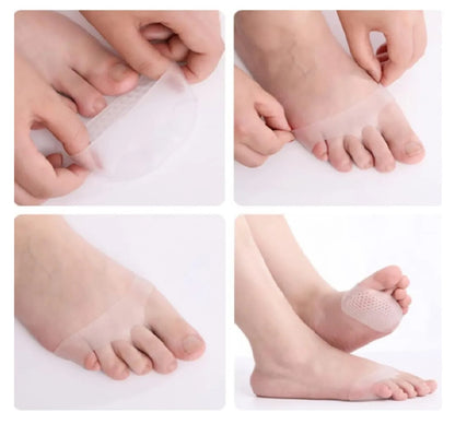 Pack 4 Plantillas Gel De Silicona Almohadilla Para Metatarso Estandar Variado