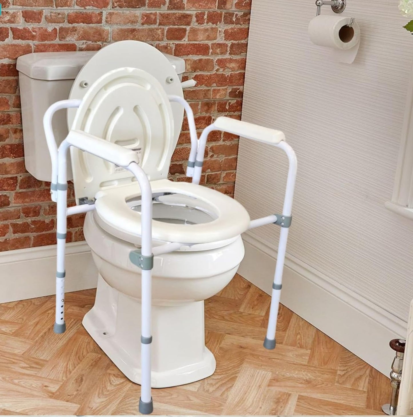 Baño Wc Portátil Cromado Con Tapa - Plegable