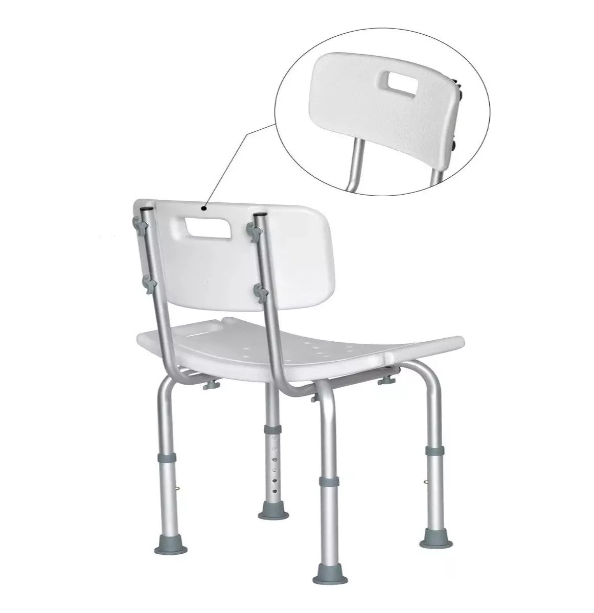 Silla De Ducha Para Baño Ajutable En Altura Portatil