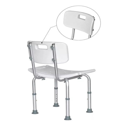 Silla De Ducha Para Baño Ajutable En Altura Portatil