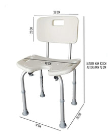 Silla De Ducha Con Rebaje Respaldo Altura Ajustable