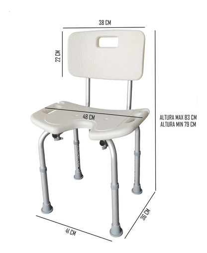 Silla De Ducha Con Rebaje Respaldo Altura Ajustable