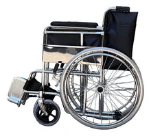 Silla de Ruedas Estandar Con Ruedas Macizas Cromada
