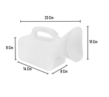 Pato Urinario Femenino Cuello Corto Portatil 1 Lt