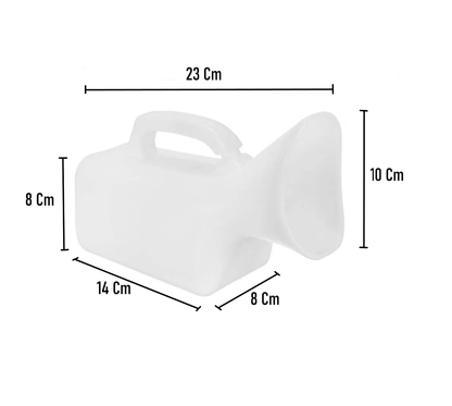 Pato Urinario Femenino Cuello Corto Portatil 1 Lt