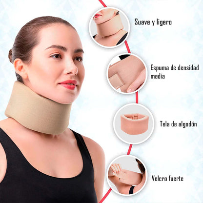 Cuello Collarin Cervical Blando Ortopedico Beige