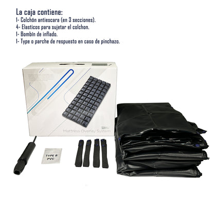 Colchon Antiescaras Inflable Flotación Seca Con Secciones