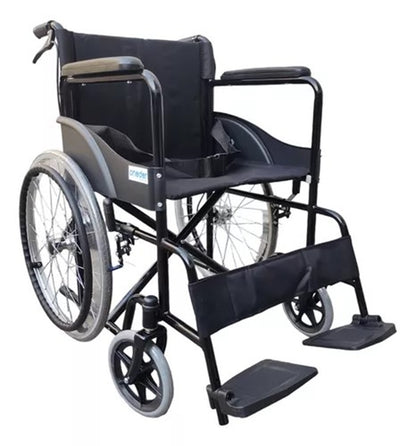 Silla De Ruedas Estandar Doble Freno Liviana Y Plegable