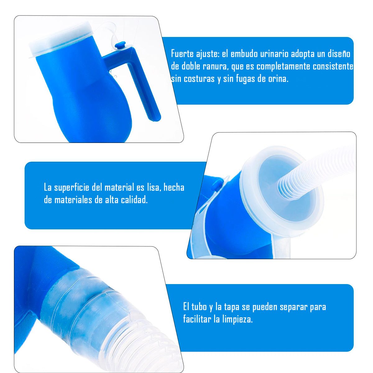 Pato Urinario Masculino Con Manguera - Capacidad De 2000 ML