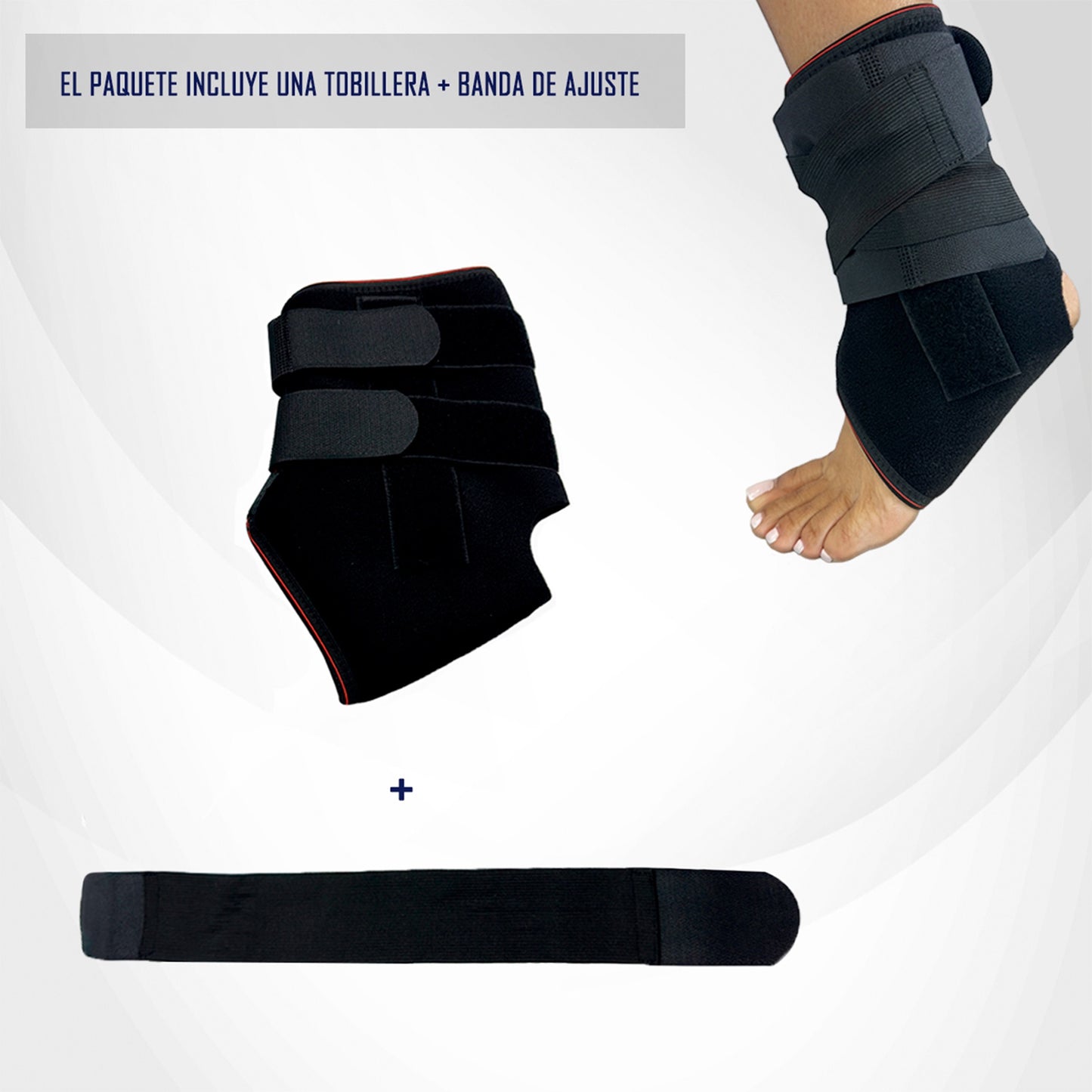 Tobillera Inmovilizadora Con Cintas De Velcro Ajustables