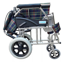 Silla De Ruedas Aluminio Para Paseo Y Traslado Freno Doble