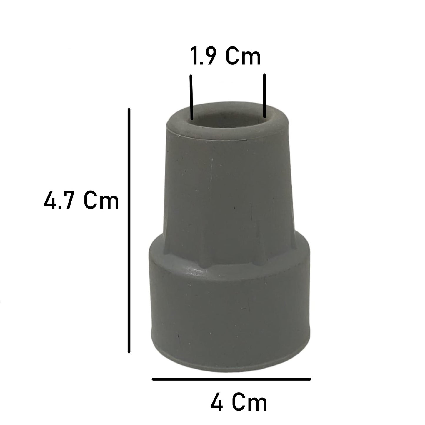Repuesto Regaton De Goma Para Baston 19 Mm Pack 2 Unidad