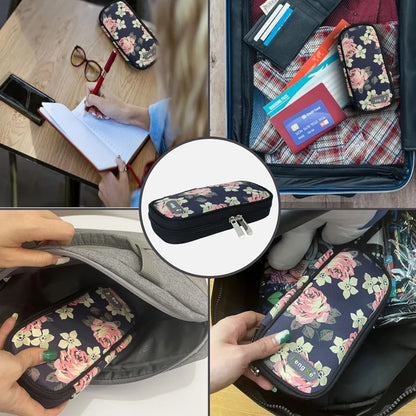 Bolso Estuche Porta Insulina Refrigerante Cooler Medicamento Flores Rojas