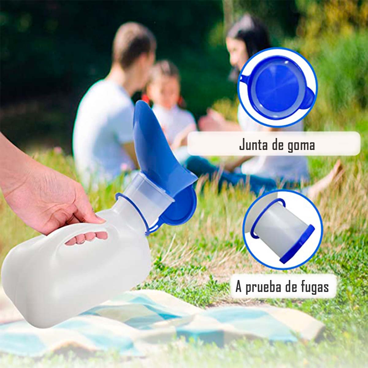 Pato Urinario Unisex Con Tapa y Accesorio