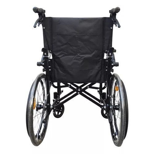 Silla De Ruedas Geriatrica Plegable  Freno Doble Rueda Maciza