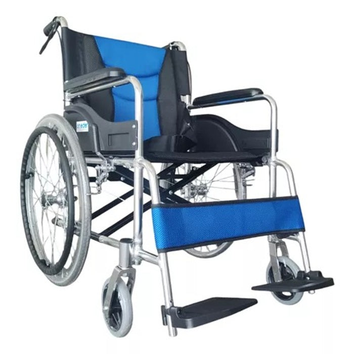 Silla De Ruedas Plegable Doble Freno Aluminio Liviana