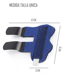 Férula De Dedo Ajustable Inmovilizador Con Velcro Azul