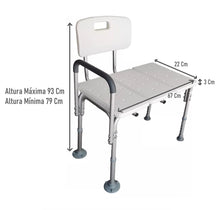 Silla Piso De Ducha Aluminio Para Transferencia Baño Tina