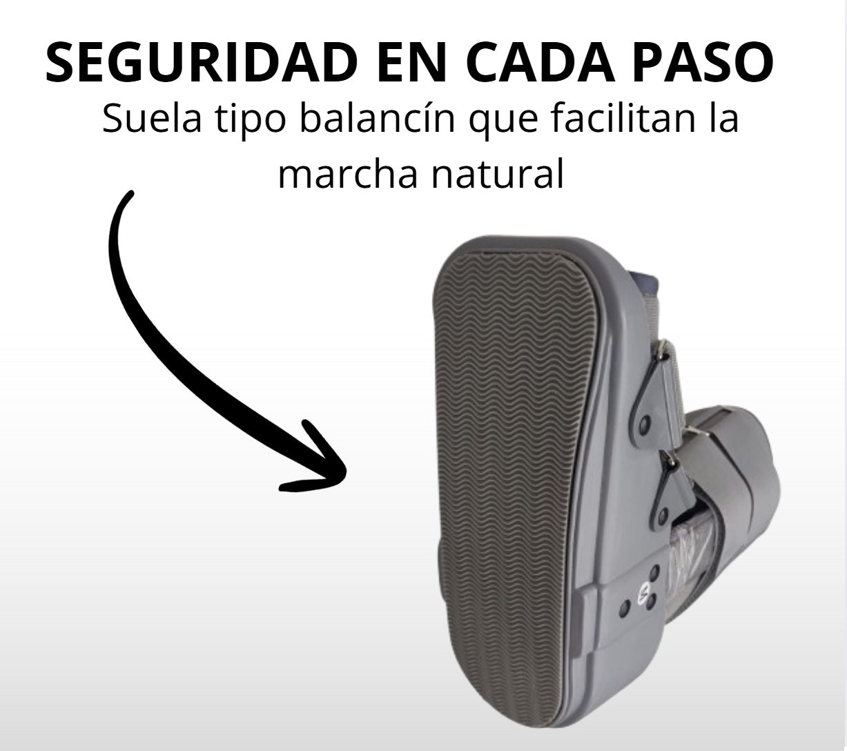 Bota Ortopédica Corta Cam Walker Para Pie Baja Gris Oneder