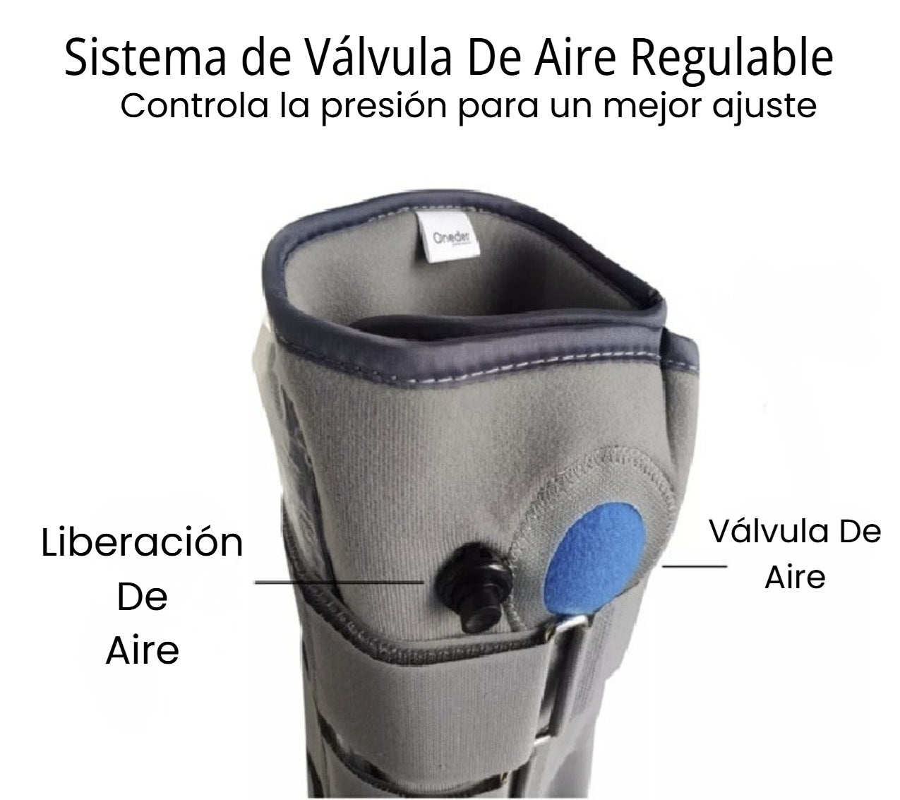 Bota Ortopédica Larga Cam Walker Alta Para Pie Oneder