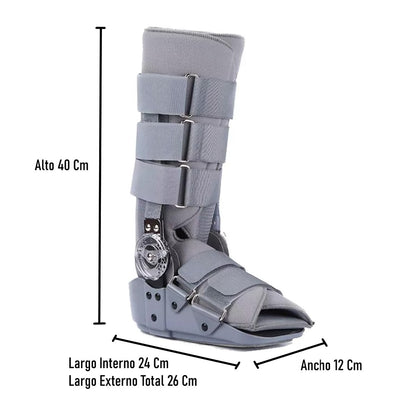 Bota Ortopédica Mecanismo Rom Angulo Regulable Gris