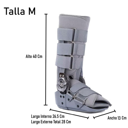 Bota Ortopédica Mecanismo Rom Cam Walker Alta Gris Oneder