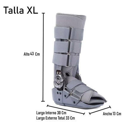 Bota Ortopédica Mecanismo Rom Cam Walker Alta Gris Oneder