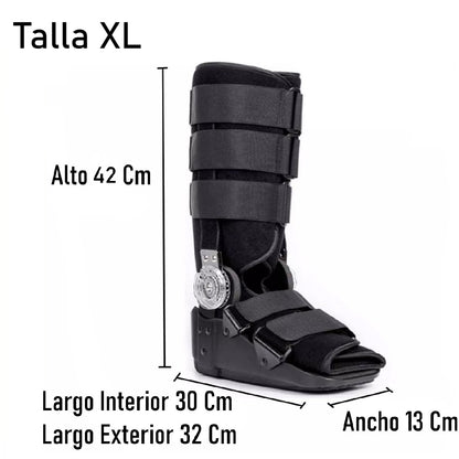 Bota Ortopédica Mecanismo Rom Cam Walker Alta Negra Oneder