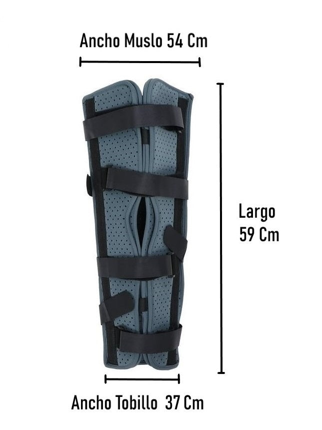 Inmovilizador De Rodilla Tripanel Con Velcro Ajustable Largo
