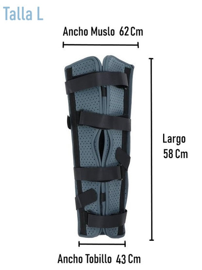 Inmovilizador Largo De Rodilla Ajustable