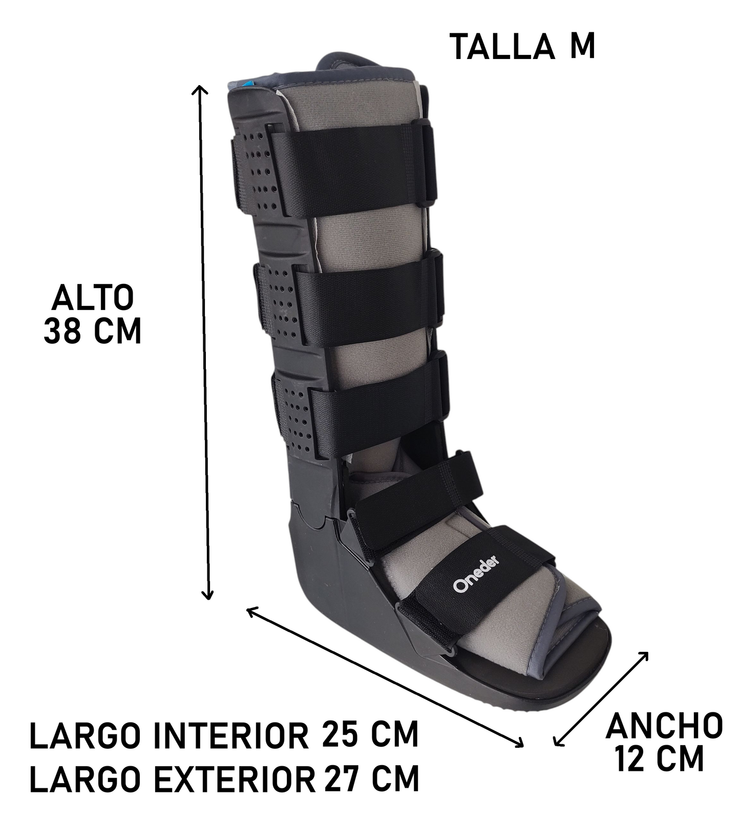 Bota Ortopédica Cam Walker Larga Premium Pie Adulto Oneder