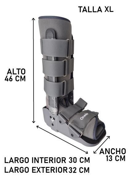 Bota Ortopédica Cam Walker Larga Gris Adulto Oneder
