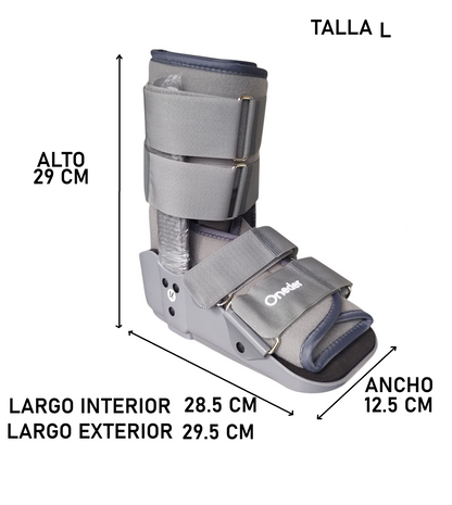 Bota Ortopédica Corta Cam Walker Para Pie Baja Gris Oneder