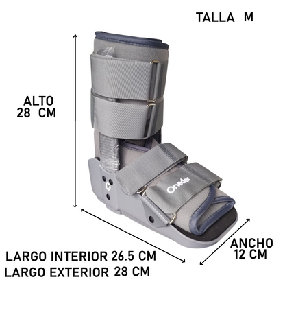 Bota Ortopédica Corta Cam Walker Para Pie Baja Gris Oneder