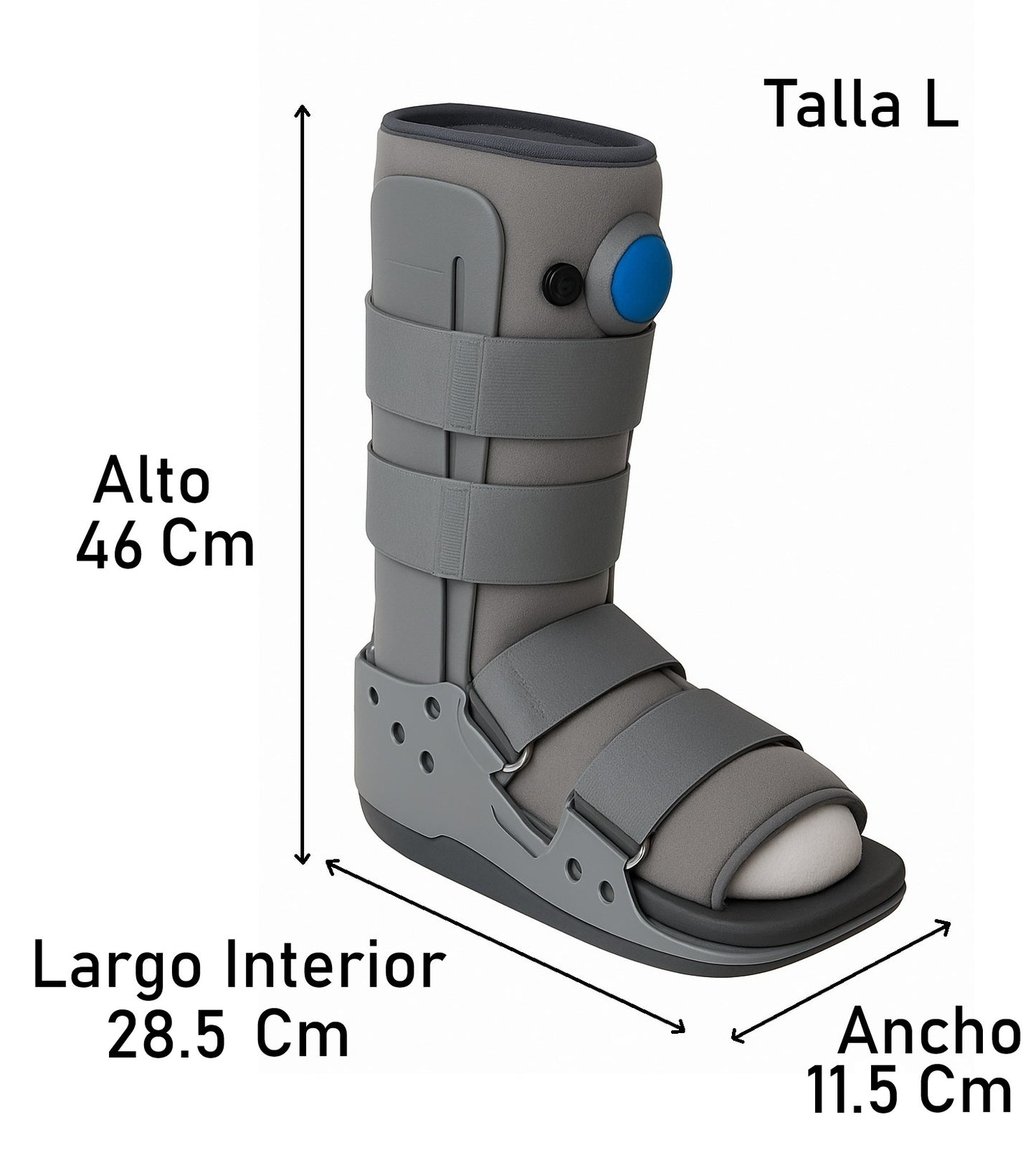 Bota Ortopédica Larga Cam Walker Alta Para Pie Oneder