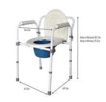 Baño Wc Portátil Cromado Con Tapa - Plegable